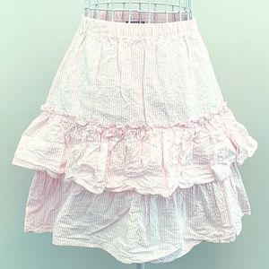 Girls Shrimp & Grits Kids Pink Ruffle Skirt Sz XL